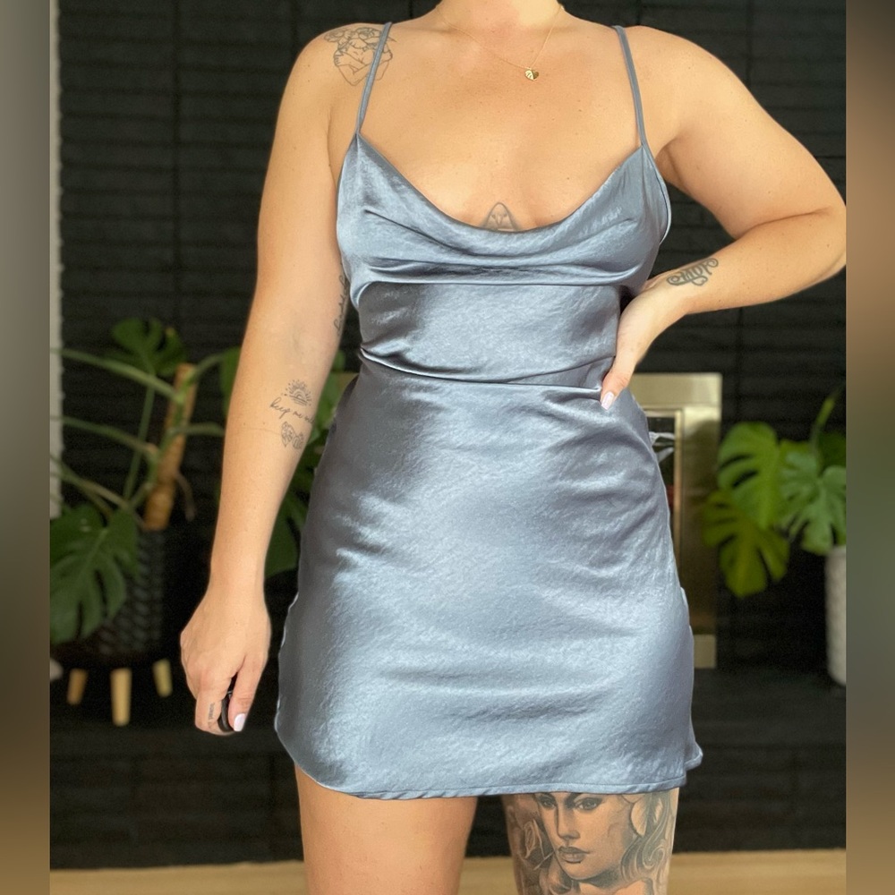 Blue Slip Dress